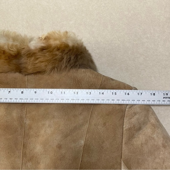 Via Veneto Jacket Womens Size Medium Tan  Lambskin Coat Penny Lane Joplin - Picture 12 of 17